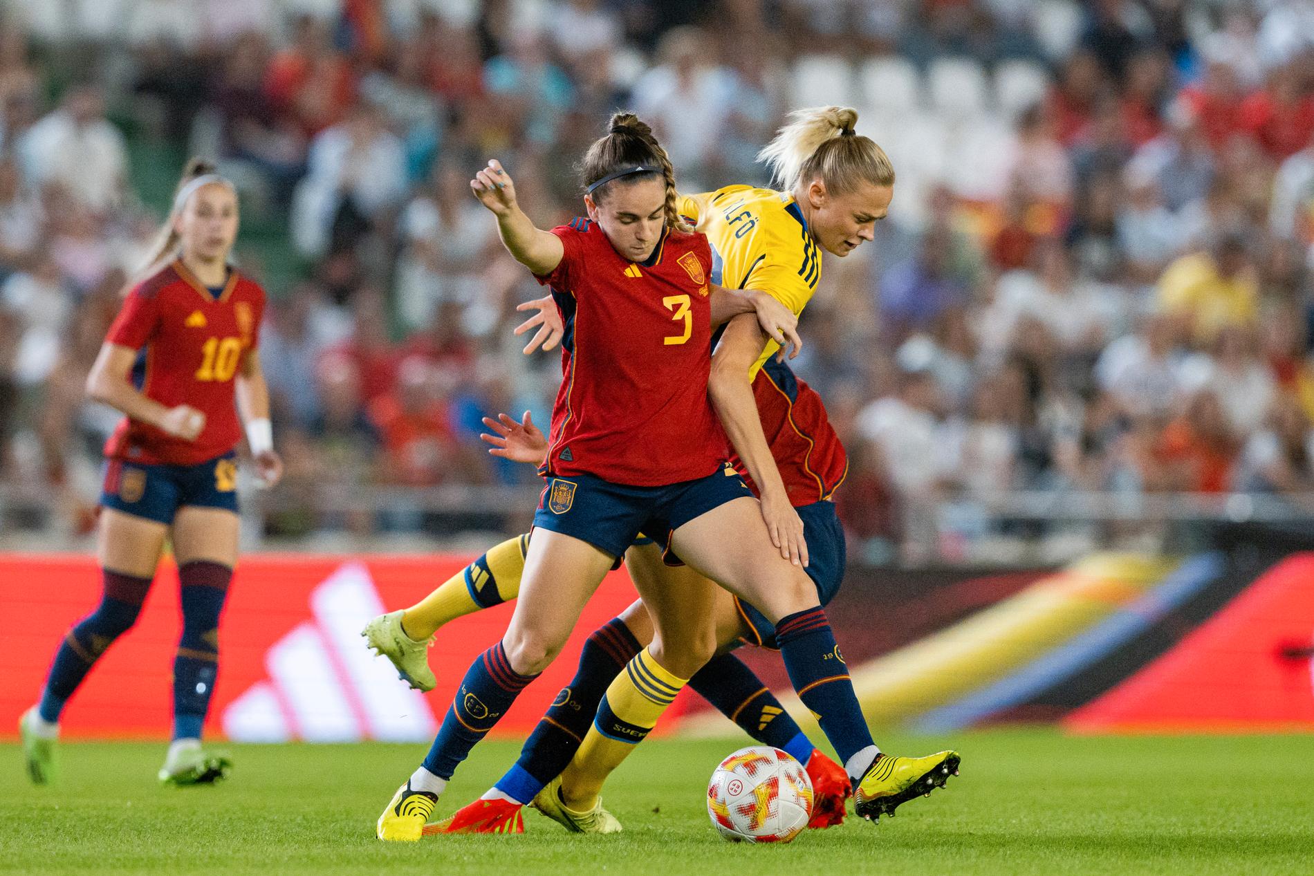 Träningslandskampen mot Spanien i Cordoba slutade 1–1.