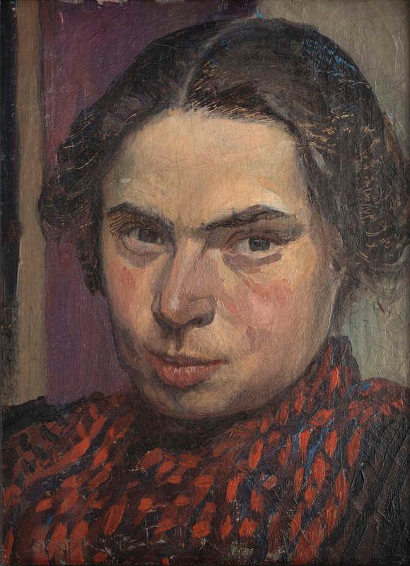Ester Almqvist, Självporträtt, 1901, olja på duk, Jönköpings läns museum