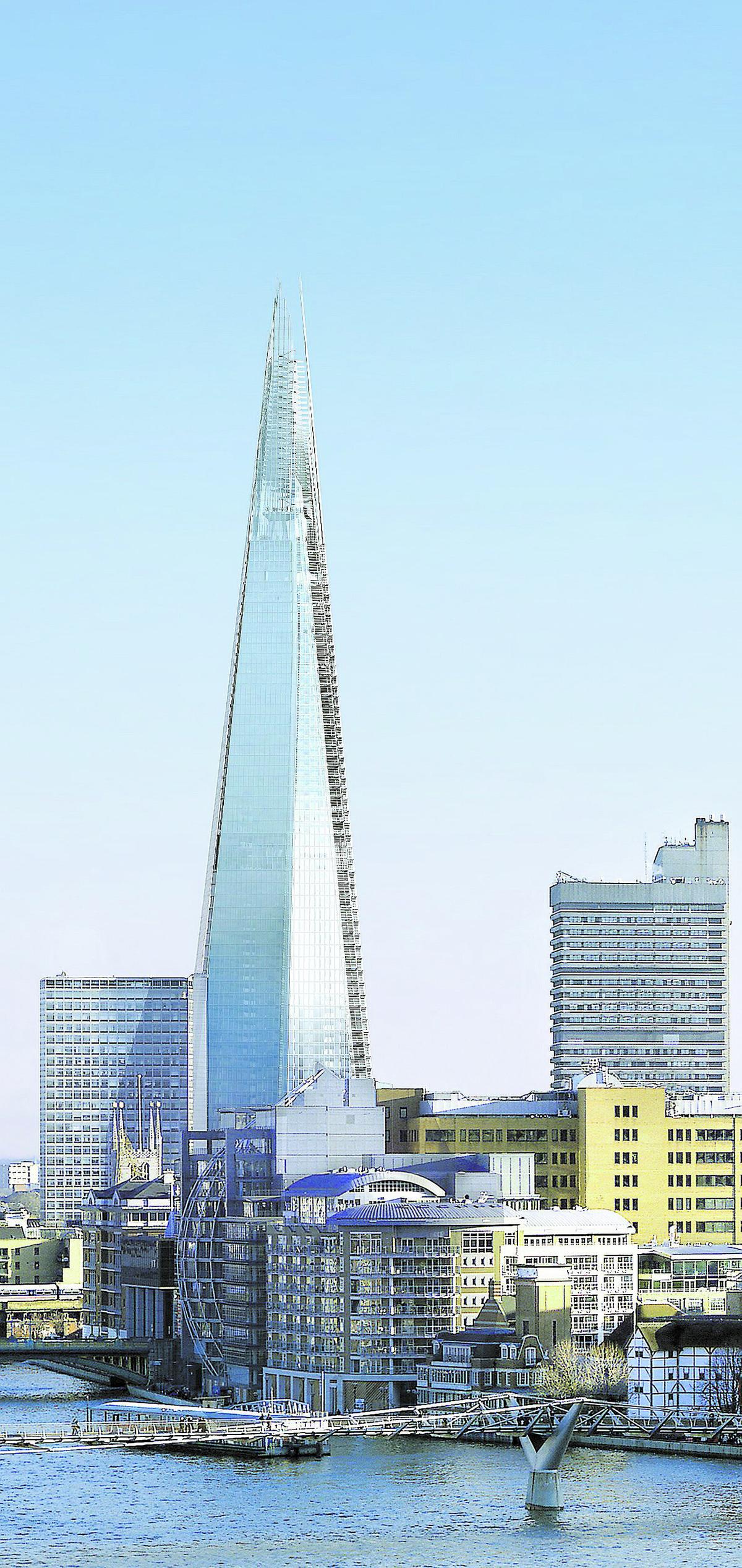The Shard of Glass, London: 310 meter hög. Ska stå klar 2012.
