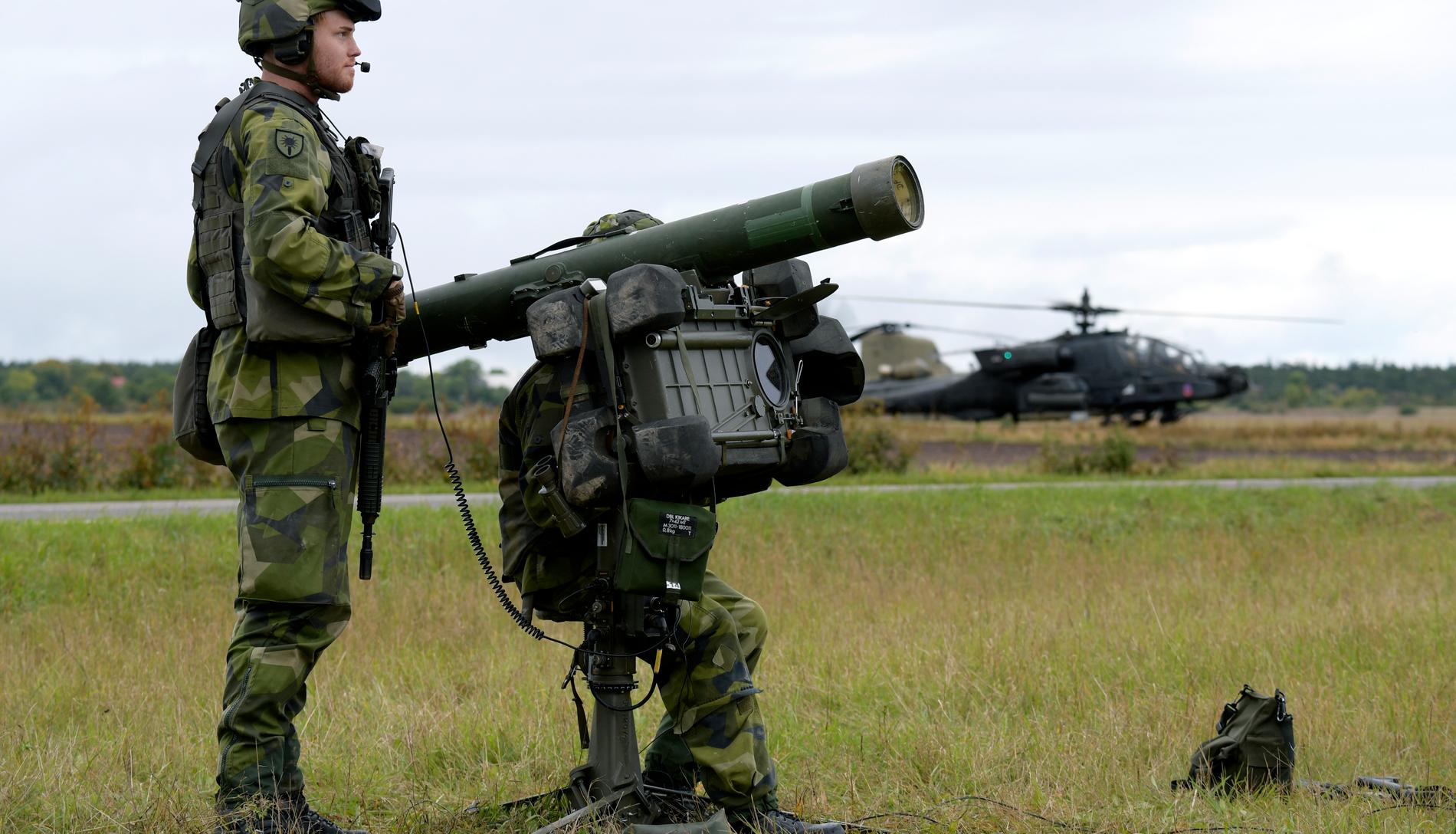 Arkivbild. Svenskt luftförsvar övar mot attackhelikoptrar på Gotland under militärövningen Aurora 17 i september 2017. 