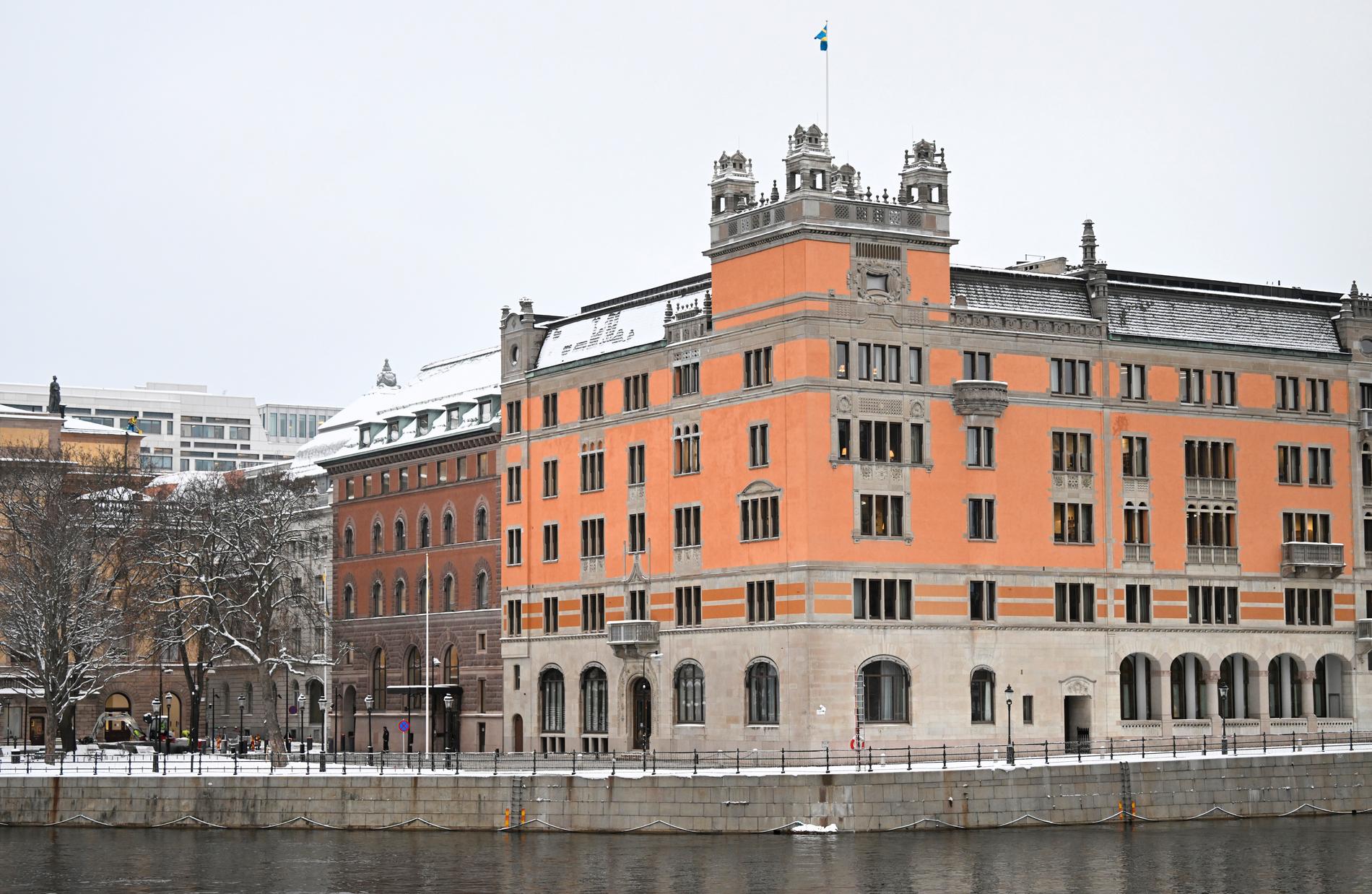 Rosenbad i Stockholm där regeringen har sitt säte. Arkivbild.
