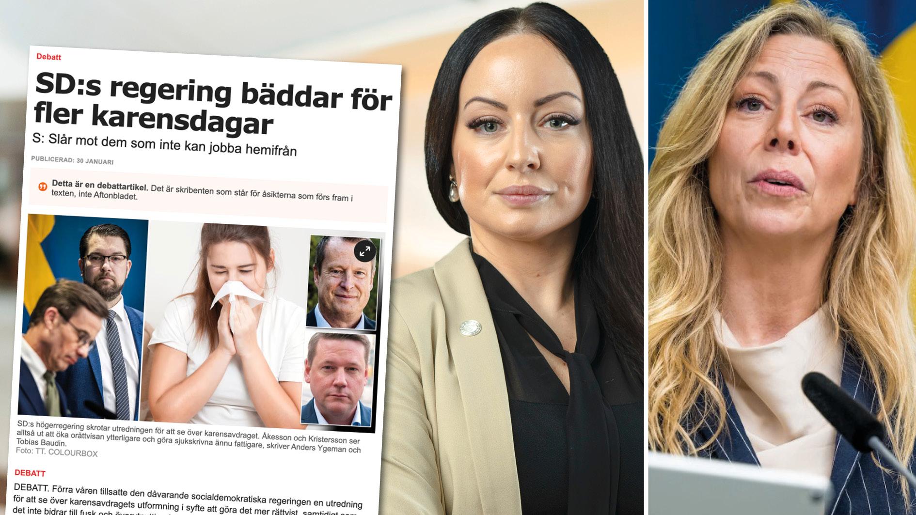 Socialdemokraterna att påstå att ”Sverigedemokraterna ger sitt godkännande” till att regeringen initialt skrotade karensutredningen. Det är falskt, Anders Ygeman ljuger igen. Replik från Clara Aranda och Linda Lindberg.