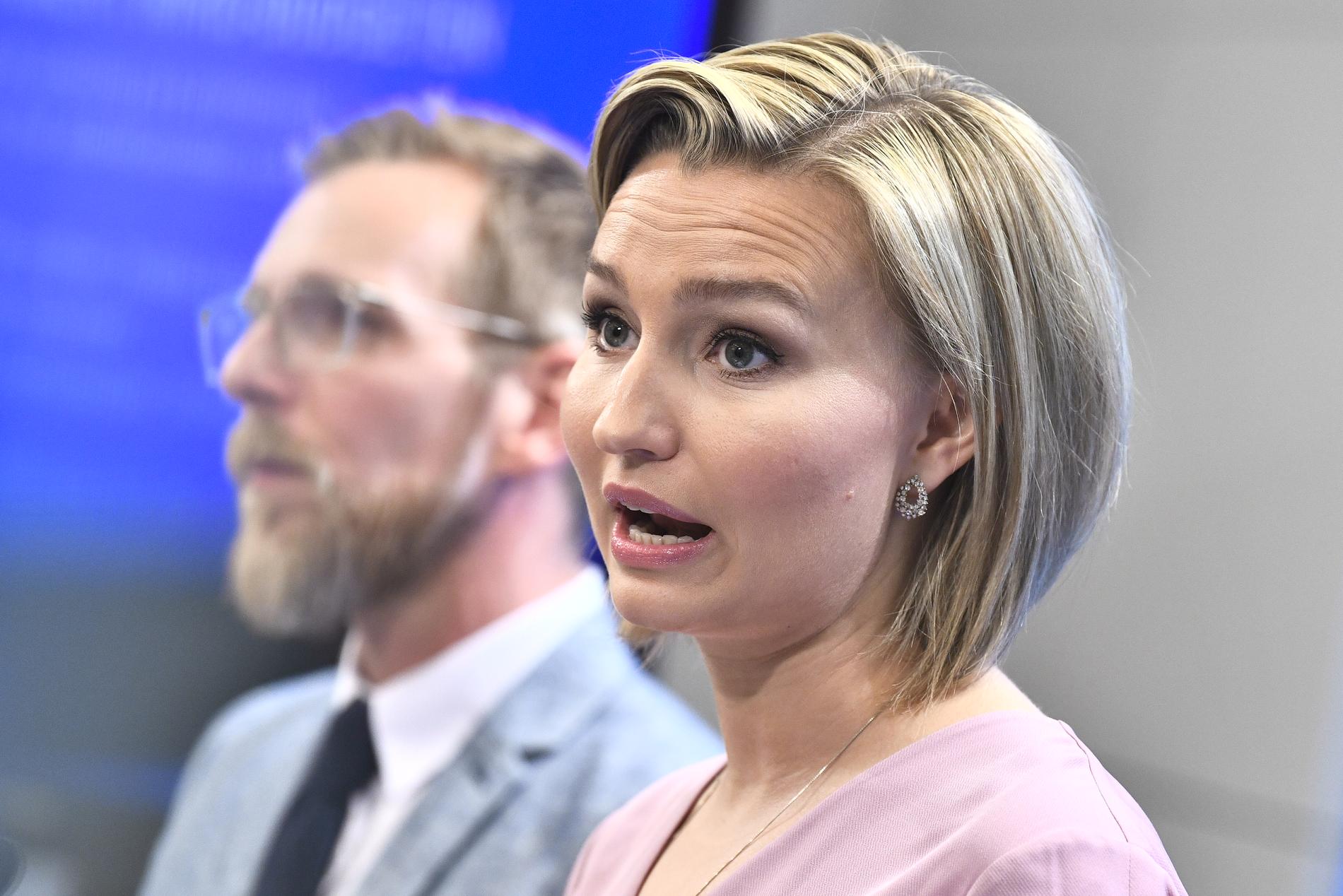 Kristdemokraternas ekonomisk-politiske talesperson Jakob Forssmed och partiledare Ebba Busch Thor.