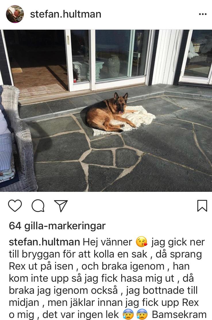 Stefan Hultmans inlägg på Instagram.