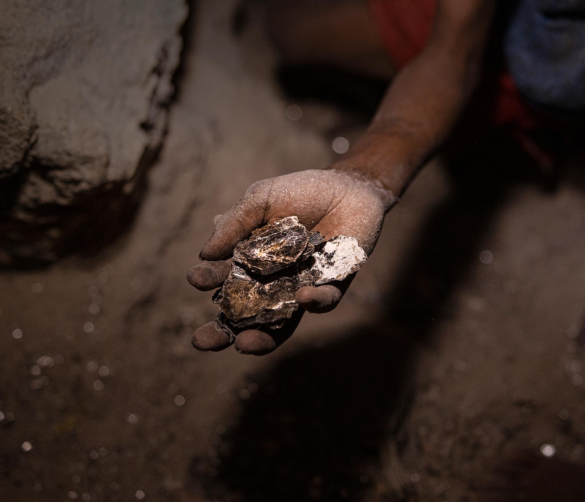 Glimmer från en gruva på Madagaskar. 