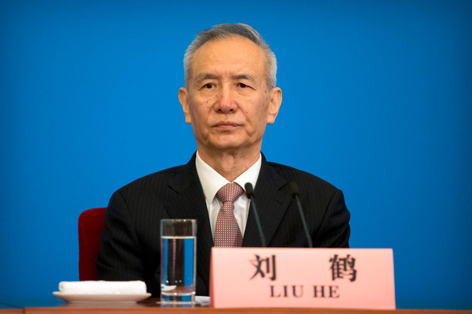 Kinas vice premiärminister Liu He. Arkivbild.