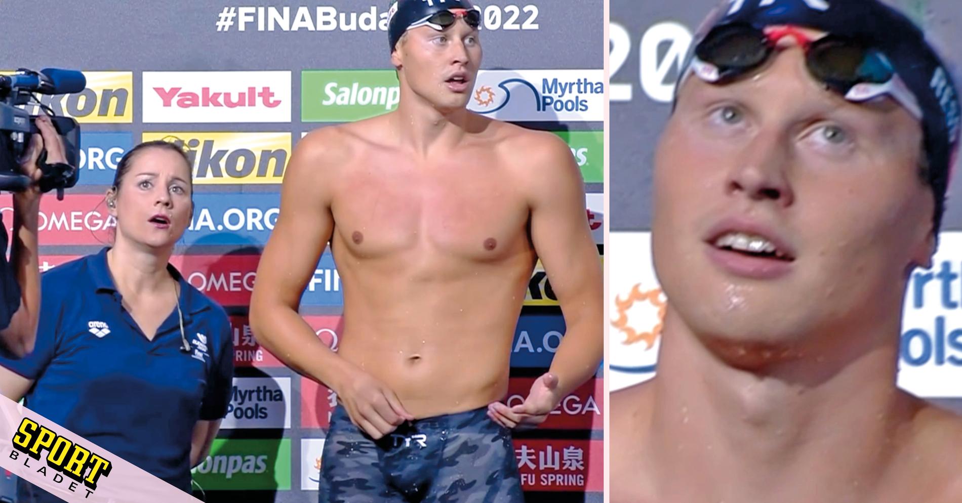Justin Ress diskad i sim-VM – fick guldet ändå