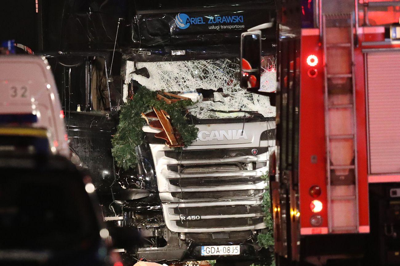 Vid attentatet i Berlin användes en Scania-lastbil med automatiska nödbromsar