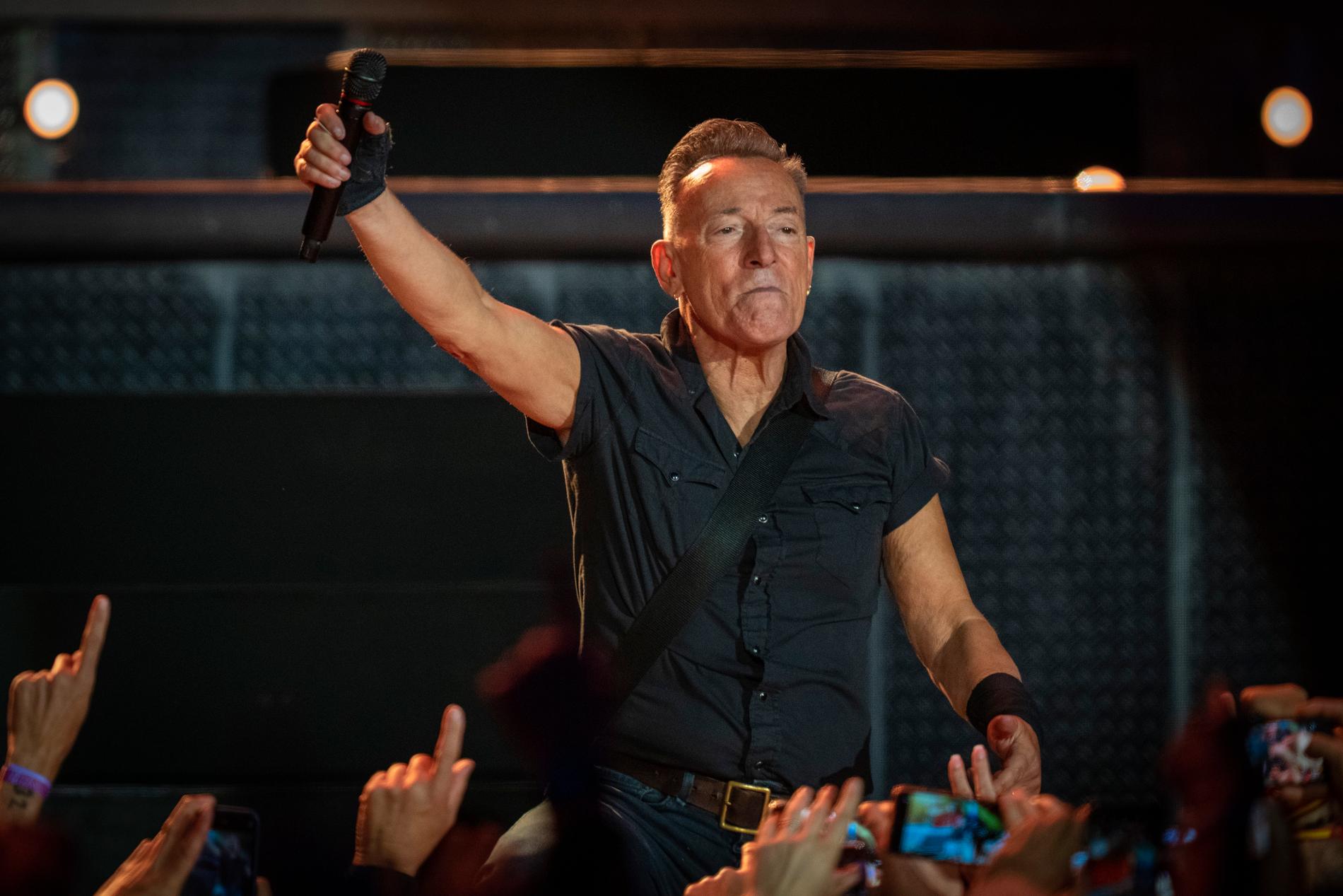 Springsteen under spelningen i Barcelona i Spanien den 28 april.
