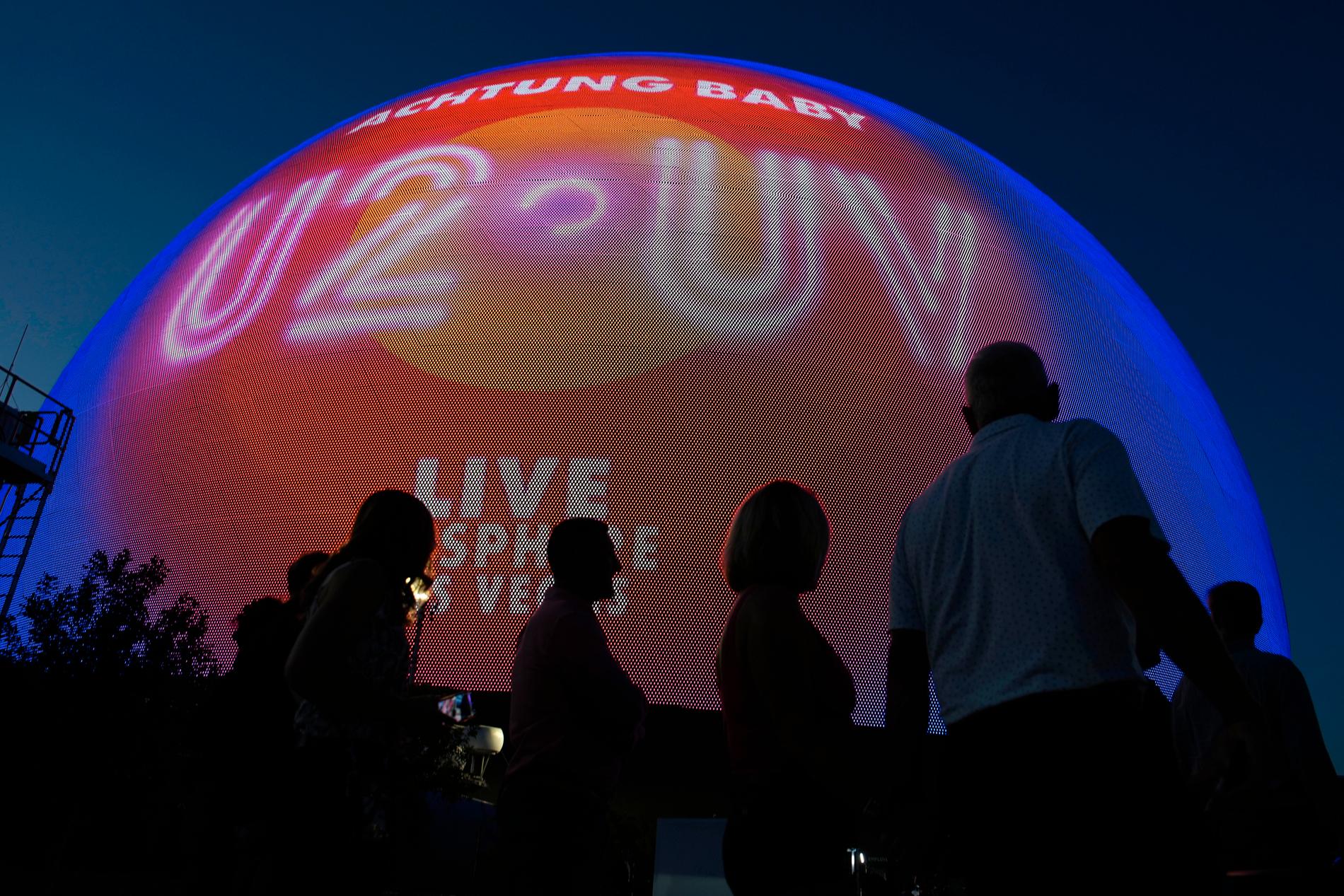 Fram till 16 december ger U2 konserter på Sphere i Las Vegas. Arkivbild.