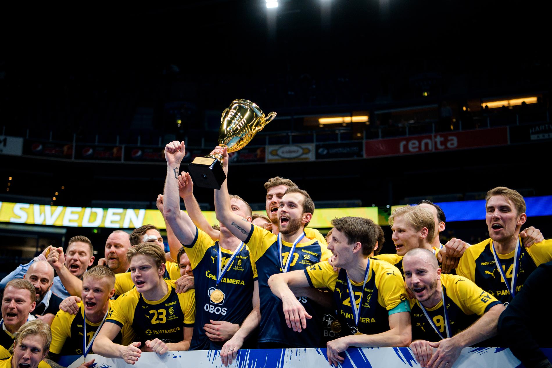 Sverige vinner VM-guld i innebandy 2021. 
