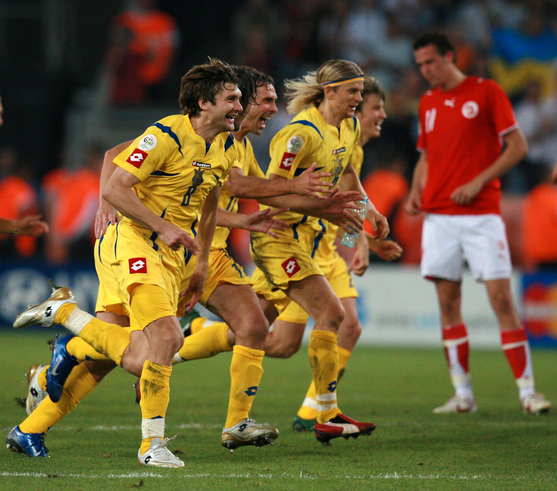 Schweiz åkte ut mot Ukraina i VM-åttondelsfinalen 2006. 