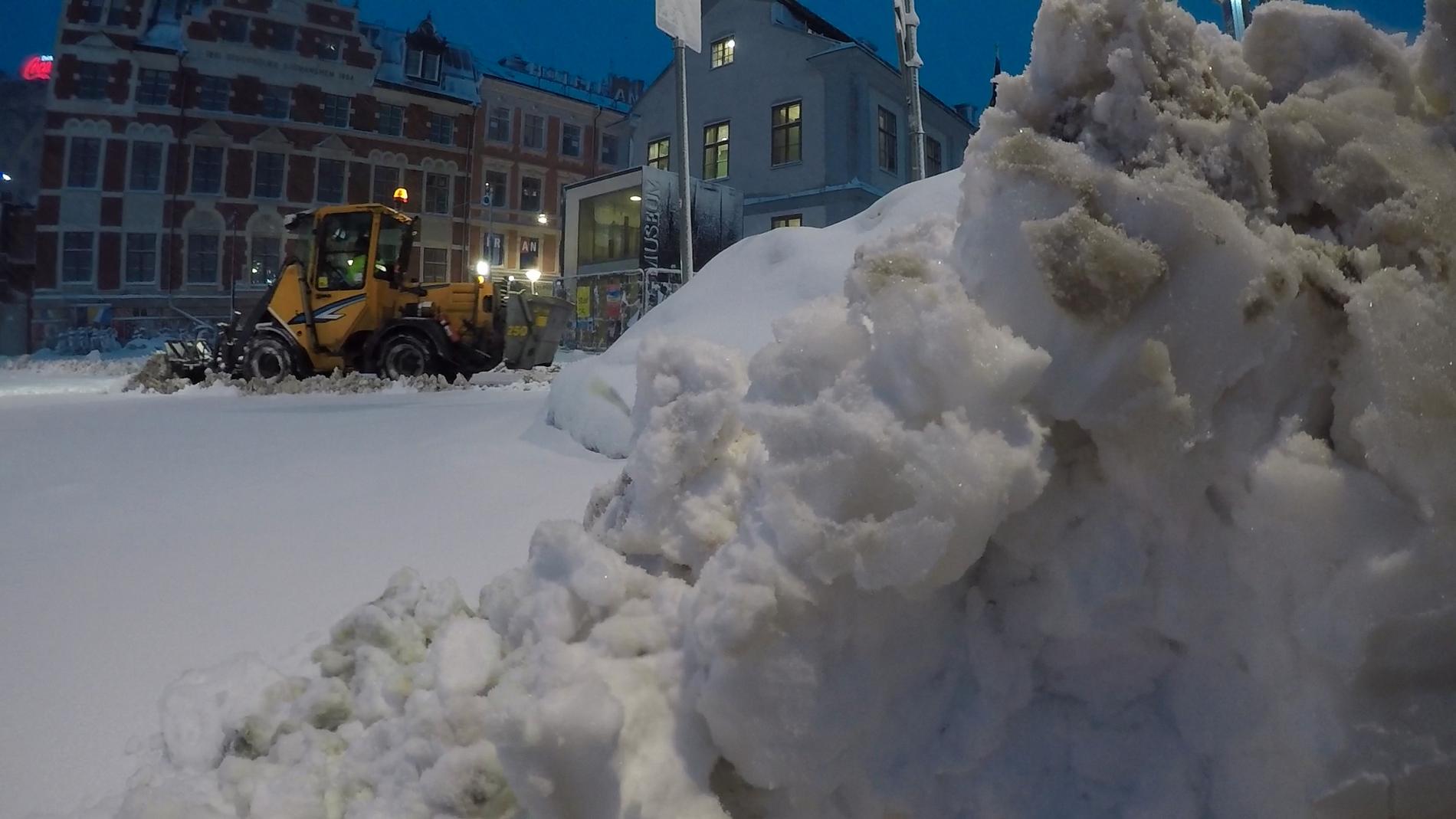 Snöigt i Stockholm. 