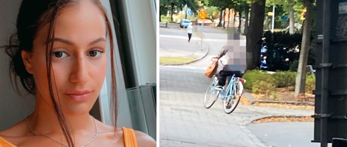 Samtidigt som Jessica Demir sprang efter rånaren på cykeln lyckades hon ta ett foto av honom - ifall hon skulle tapppa bort honom.