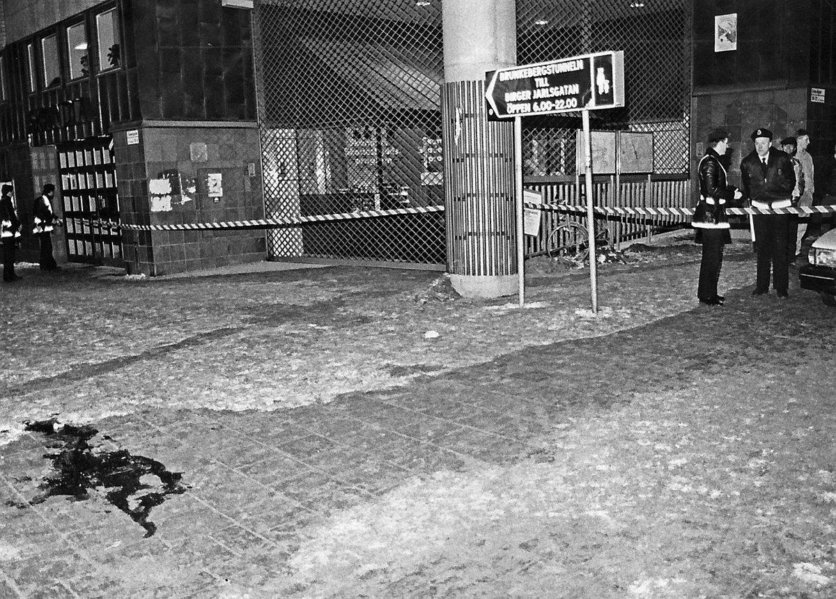 PALME SKJUTEN Korsningen Sveavägen/Tunnelgatan i februari 1986. Här mördades Olof Palme.