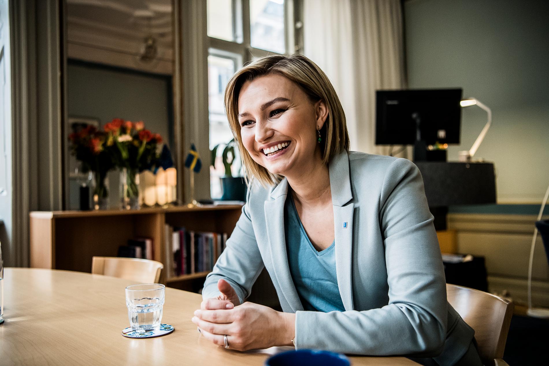 Ebba Busch Thor i en intervju med Aftonbladet. 