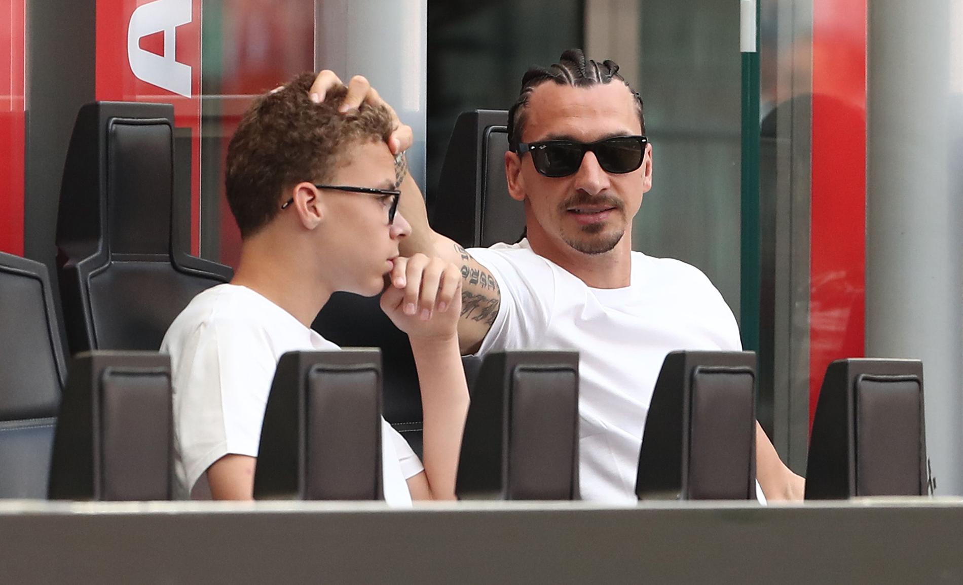 Vincent Ibrahimovic tillsammans med pappa Zlatan.