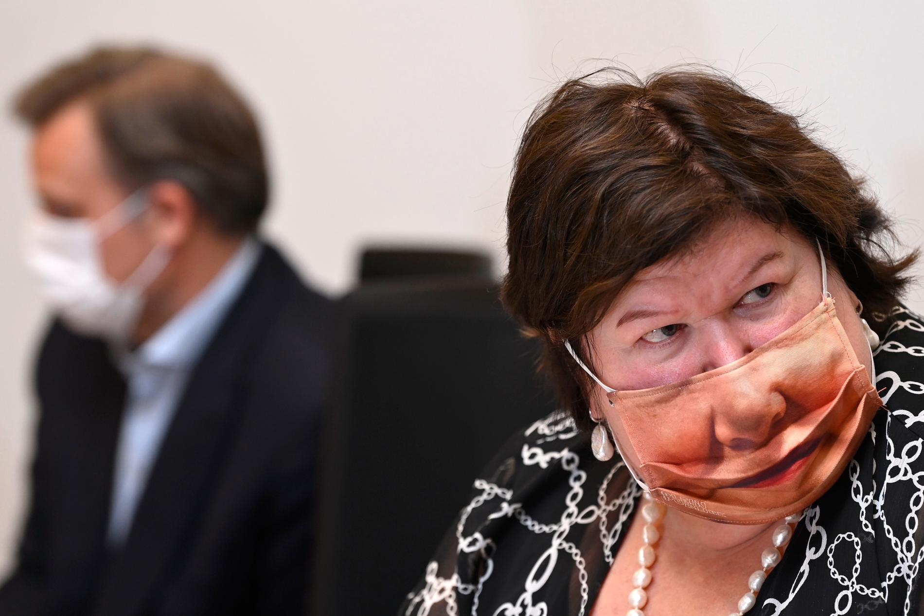 Maggie de Block i Belgiens parlament.