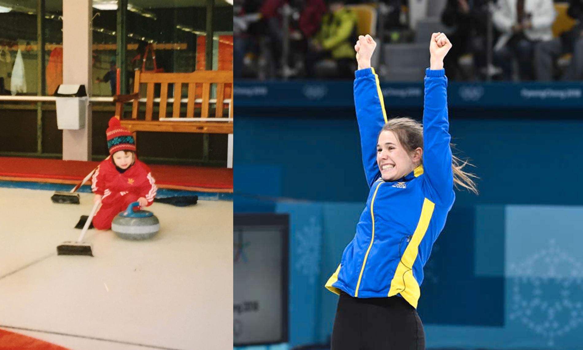 Anna Hasselborg växte upp i landets curlinghallar.