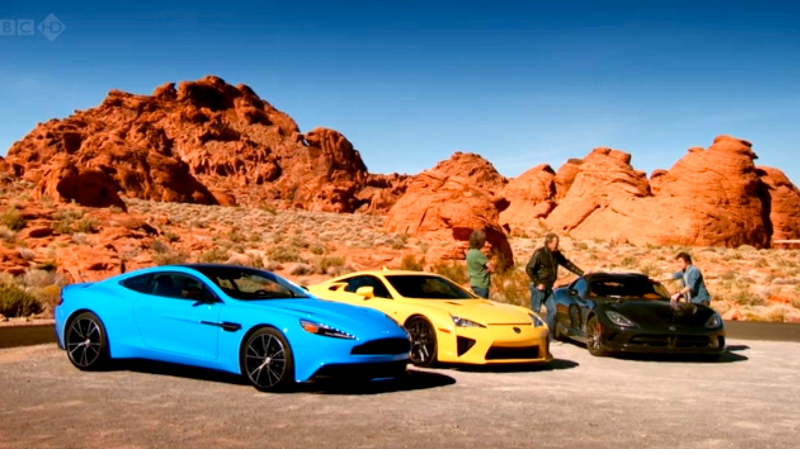 James May väljer en Aston Martin Vanquish och Richard Hammond en Dodge Viper. Foto: BBC