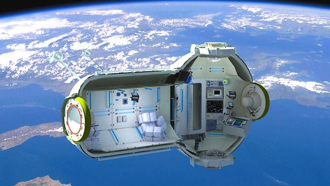 Så här ser ryska rymdhotellet ut i genomskärning. Om fem år kan det stå klart.
