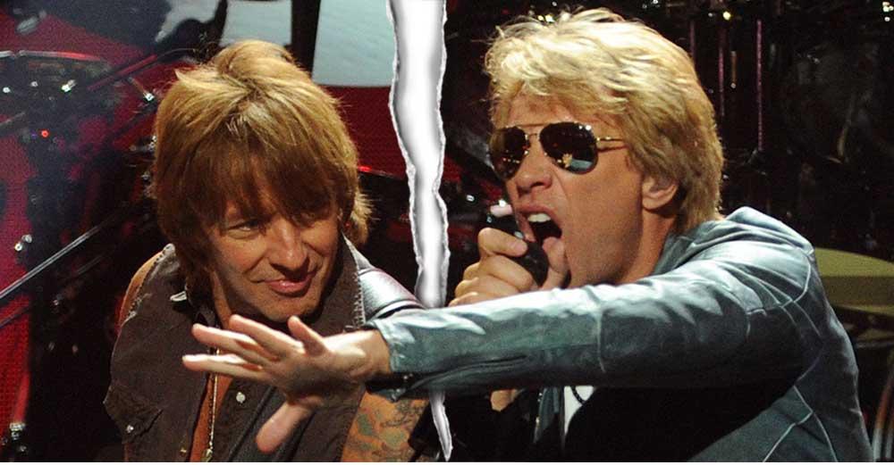 Richie Sambora och Jon Bon Jovi medan de fortfarande spelade ihop.