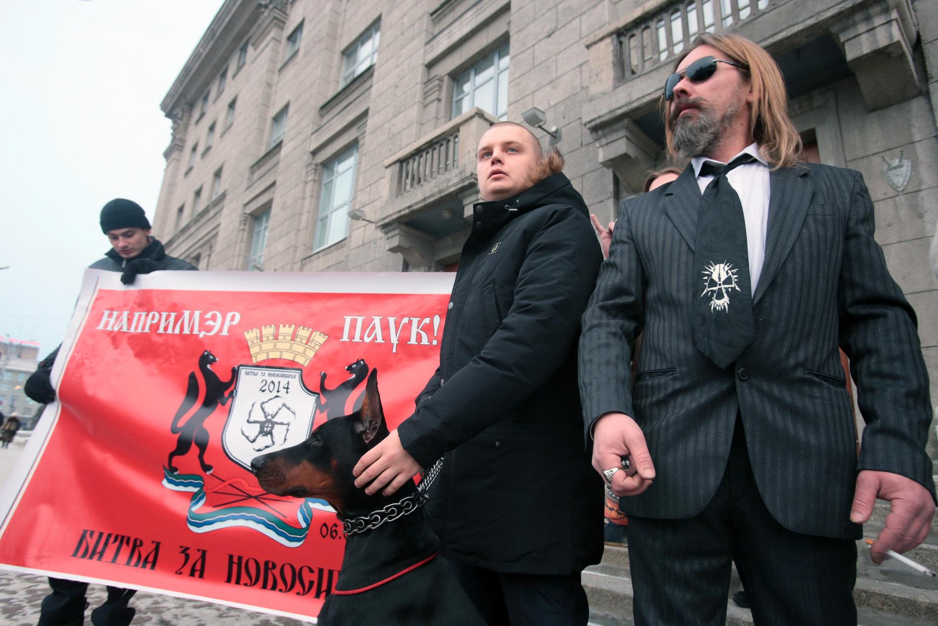 Frontmannen Pauk i Korrozia Metalla försökte bli borgmästare i Novosibirsk 2014.