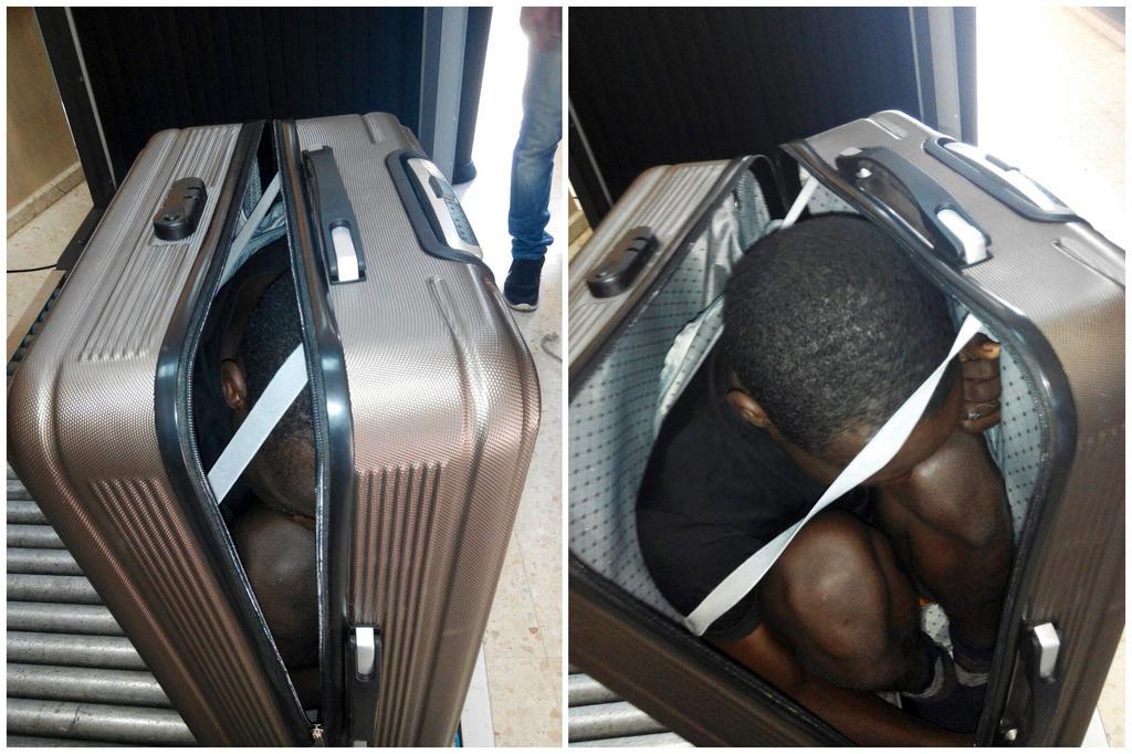Kvinna försökte smuggla tonåring i resväska.