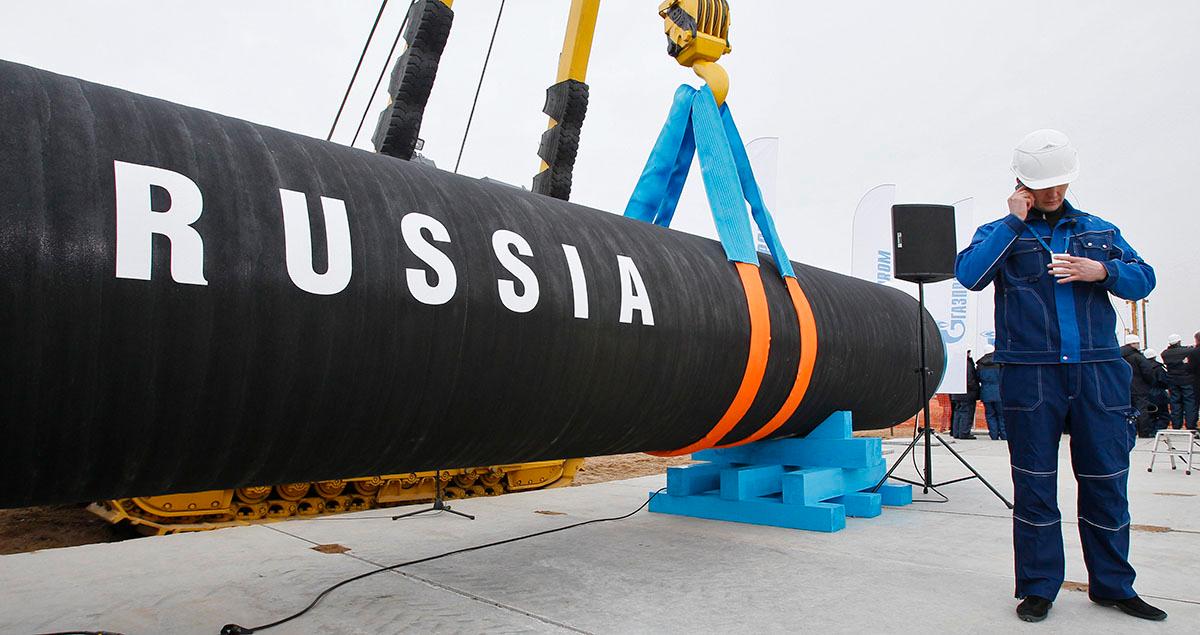 En ceremoni 2010 då bygget av Nord Stream startade.