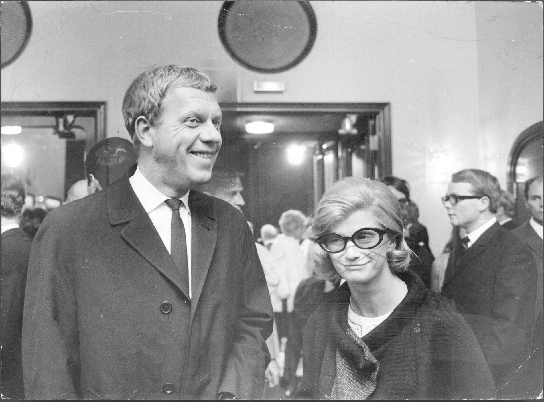Mona Haskel med Tage Danielsson 1968.
