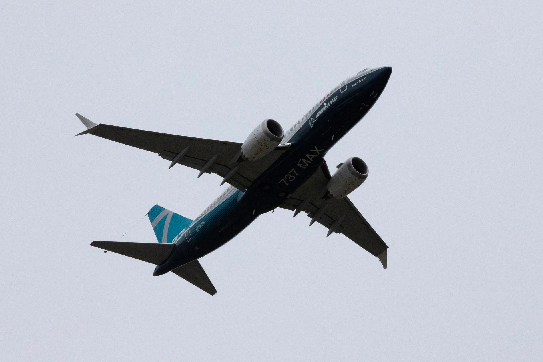 Här lyfter Boeing 737 Max från en flygplats i Seattle. 