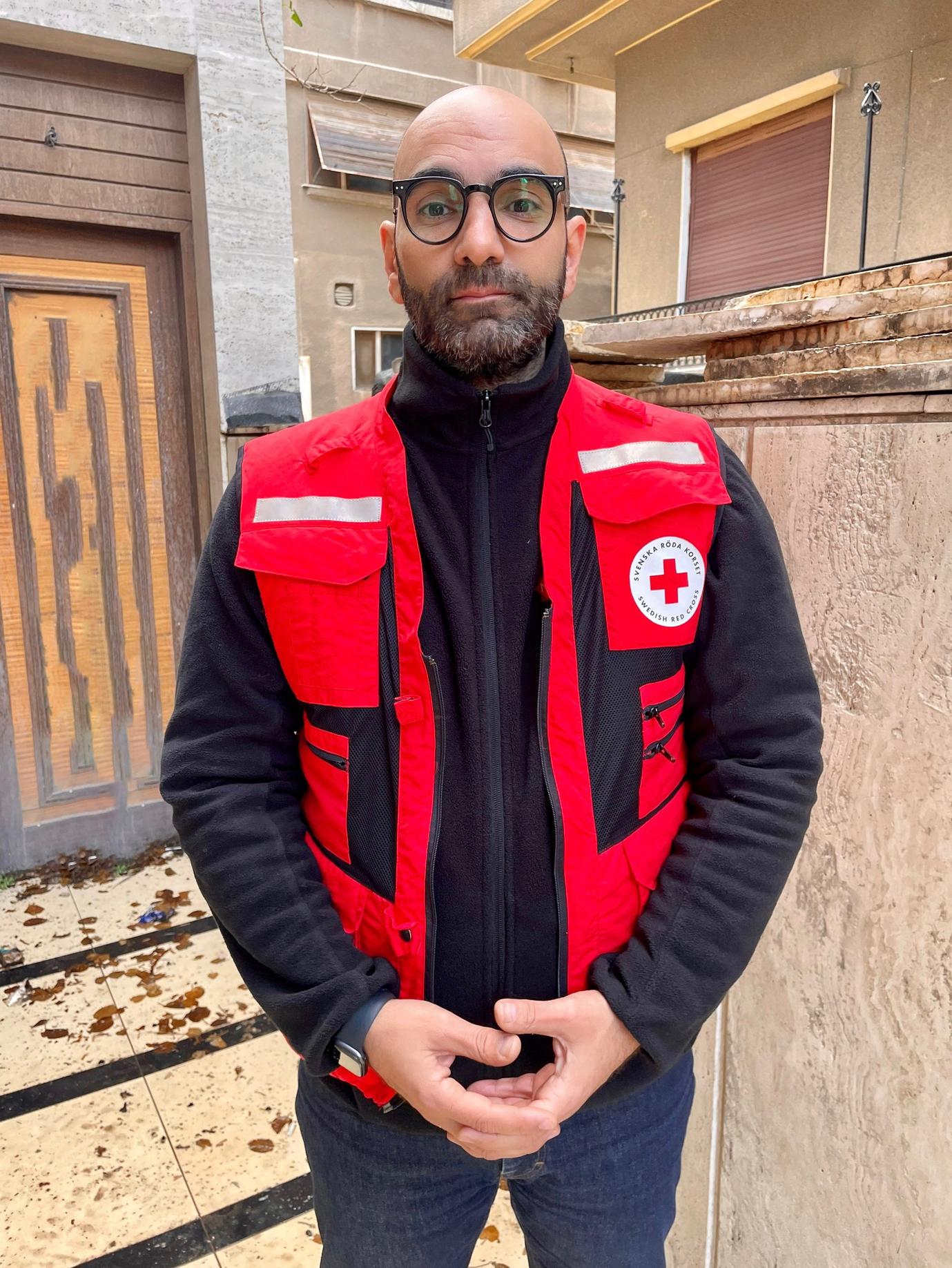 Gabriel Karlsson arbetar för Röda Korset i Syrien.