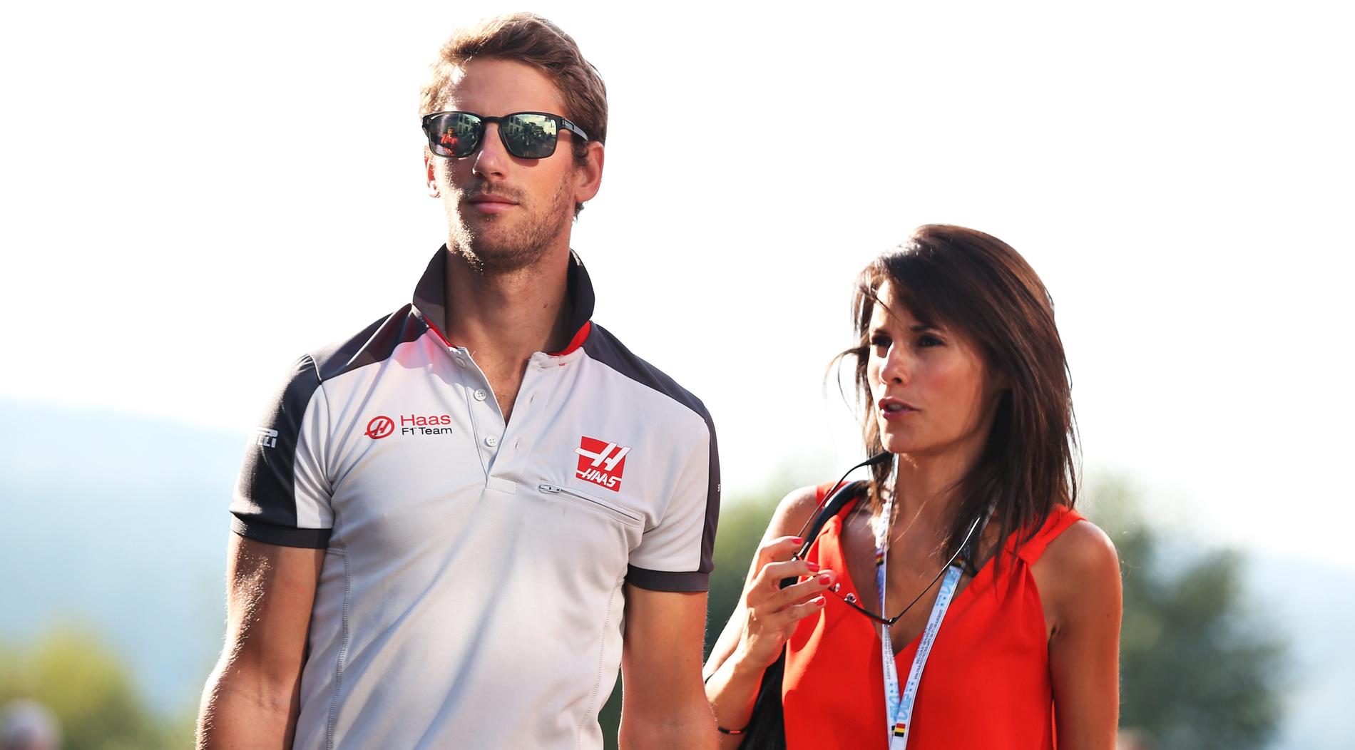 Romain Grosjean och Marion Jollès.