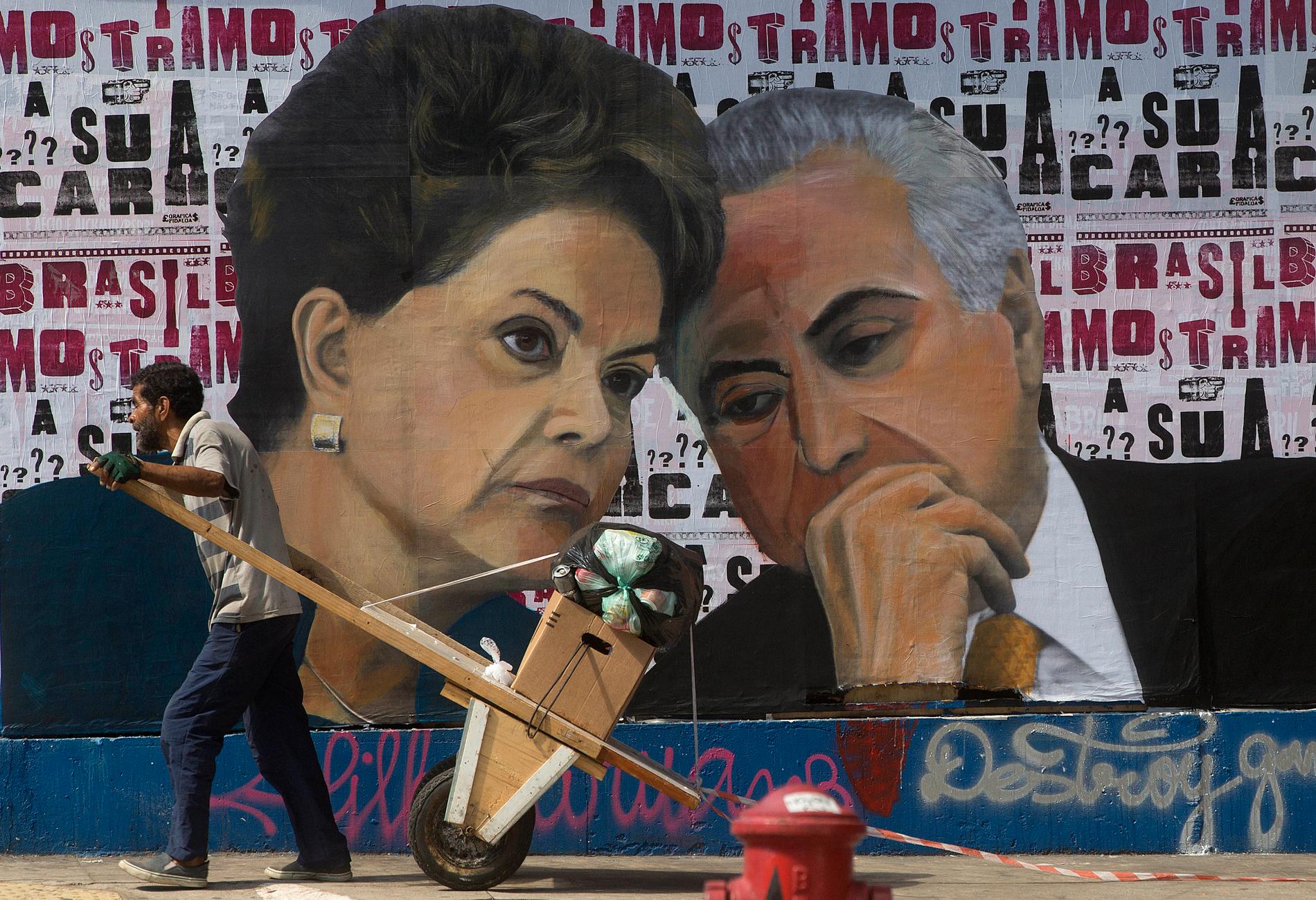 Stödet för Dilma Rousseff är rekordlågt.