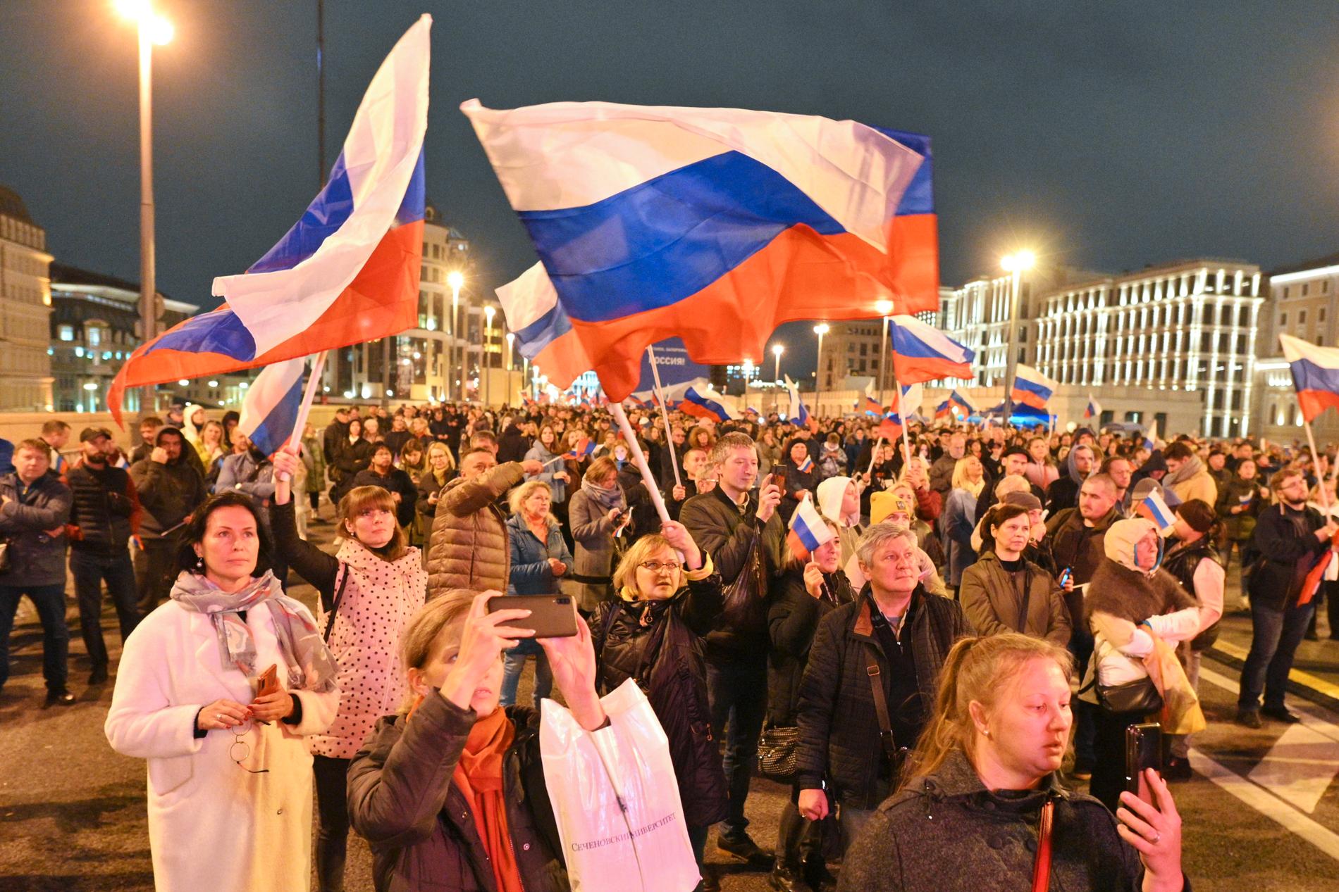 Firande på Röda torget i Moskva den 30 september i år.