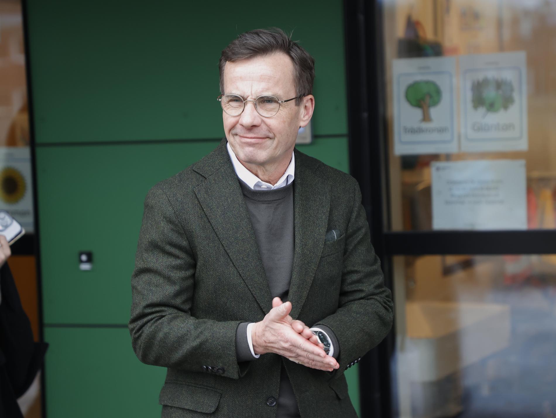 Statsminister Ulf Kristersson (M) som på onsdagen besökte Trollhättan.