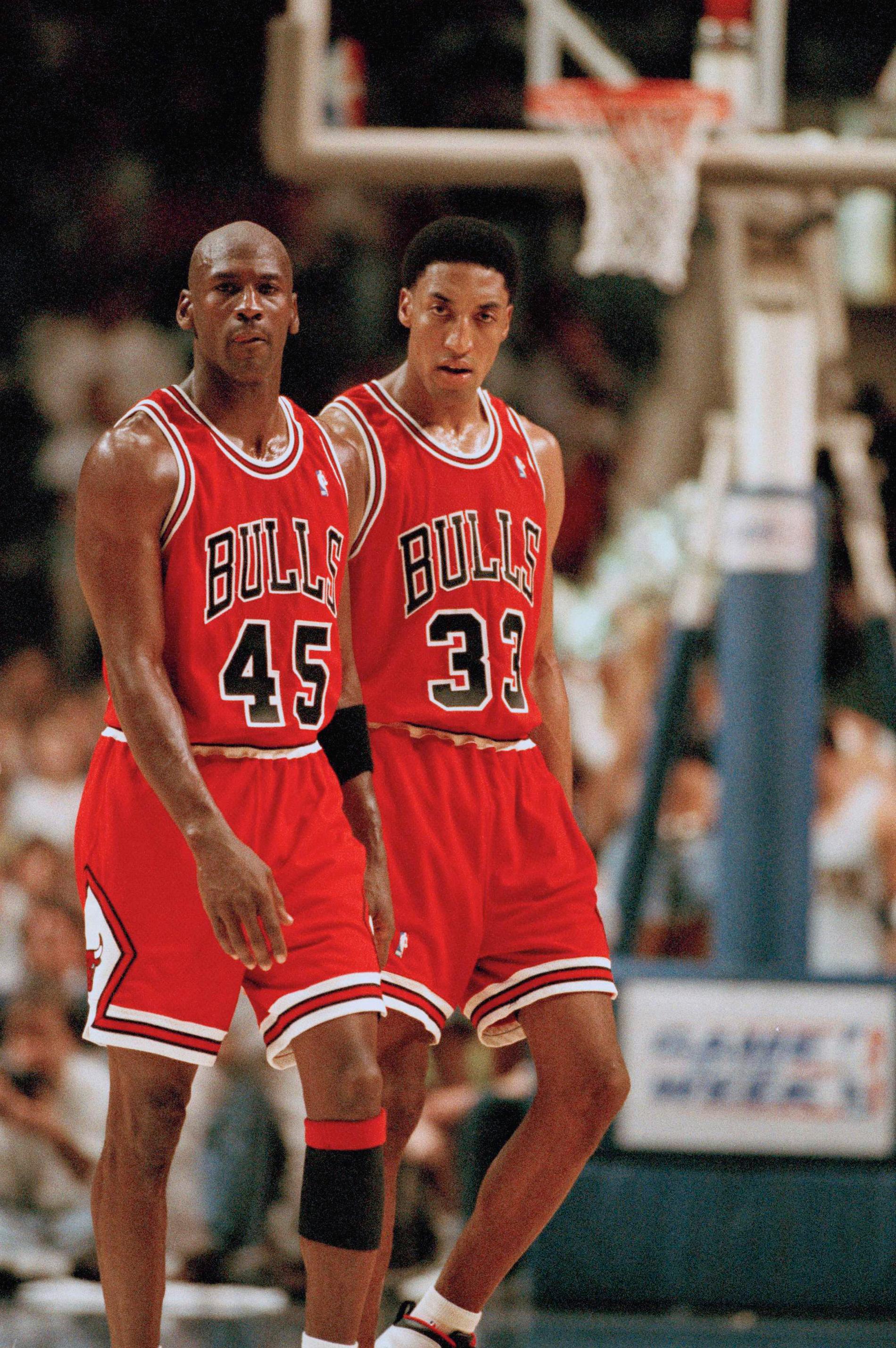 Michael Jordan och Scottie Pippen.