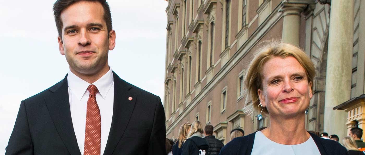 Gabriel Wikström, folkhälsominister (S), och Åsa Regnér, jämställdhetsminister (S).