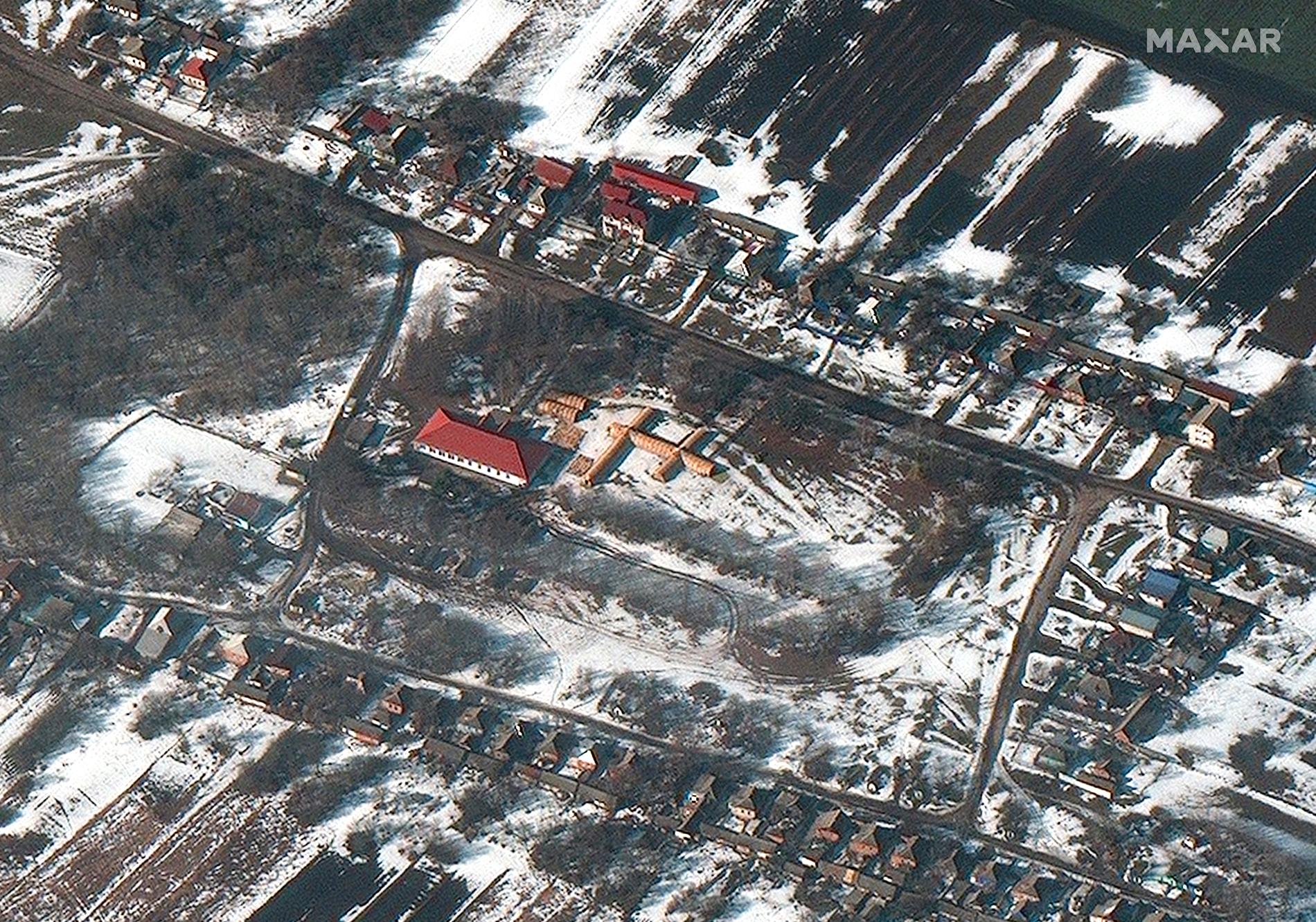 Satellitbild över fältsjukhus.