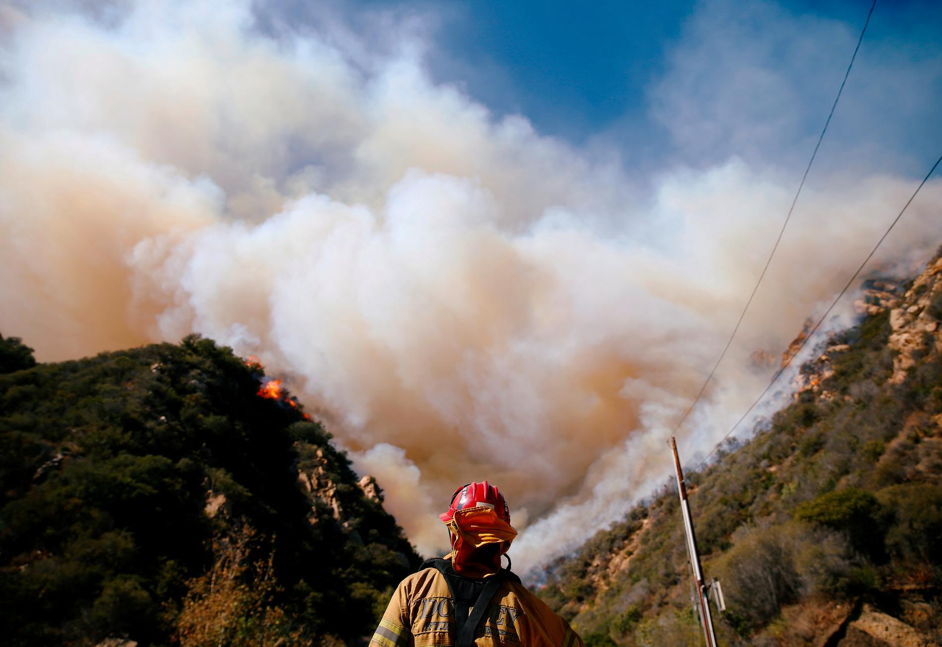 Bränder i Malibu norr om Los Angeles. 