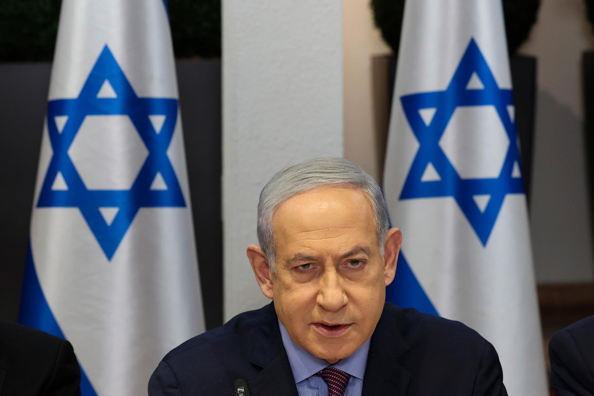 Benjamin Netanyahu har tidigare sagt att han inte har för avsikt att backa och att en offensiv mot Hamas i Rafah är avgörande för hans mål att krossa den terrorstämplade gruppen. Arkivbild.