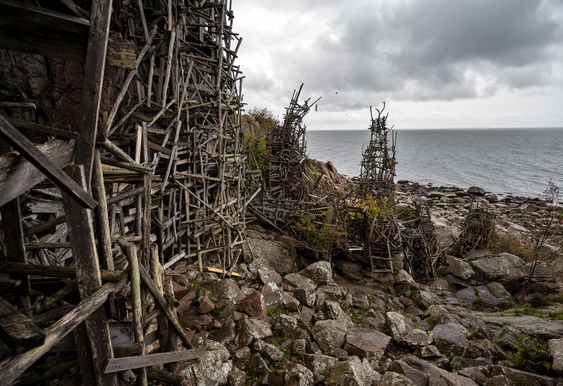 Lars Vilks träskulptur "Nimis" är på god väg att bli byggnadsminne. Arkivbild.