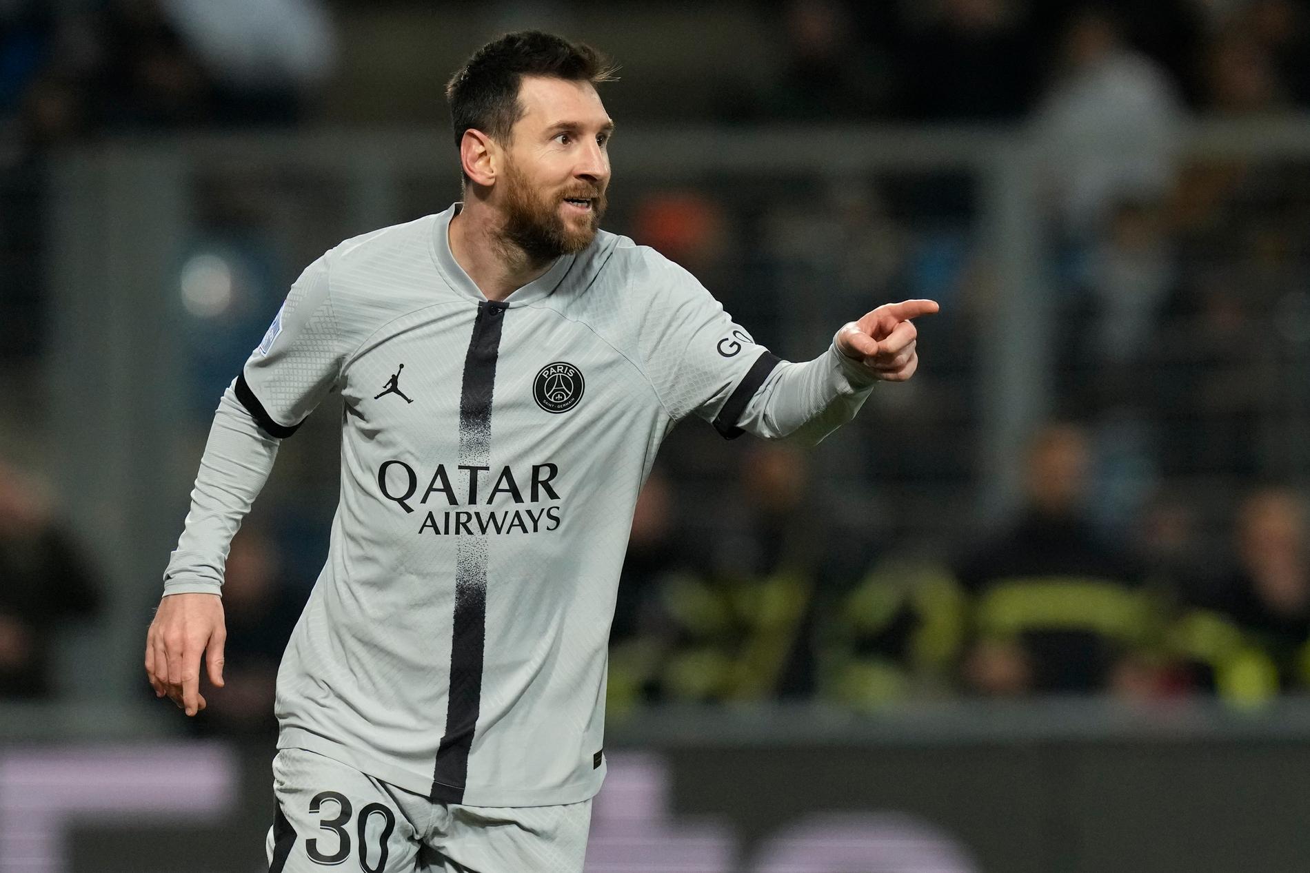 Lionel Messi i PSG-tröjan. 