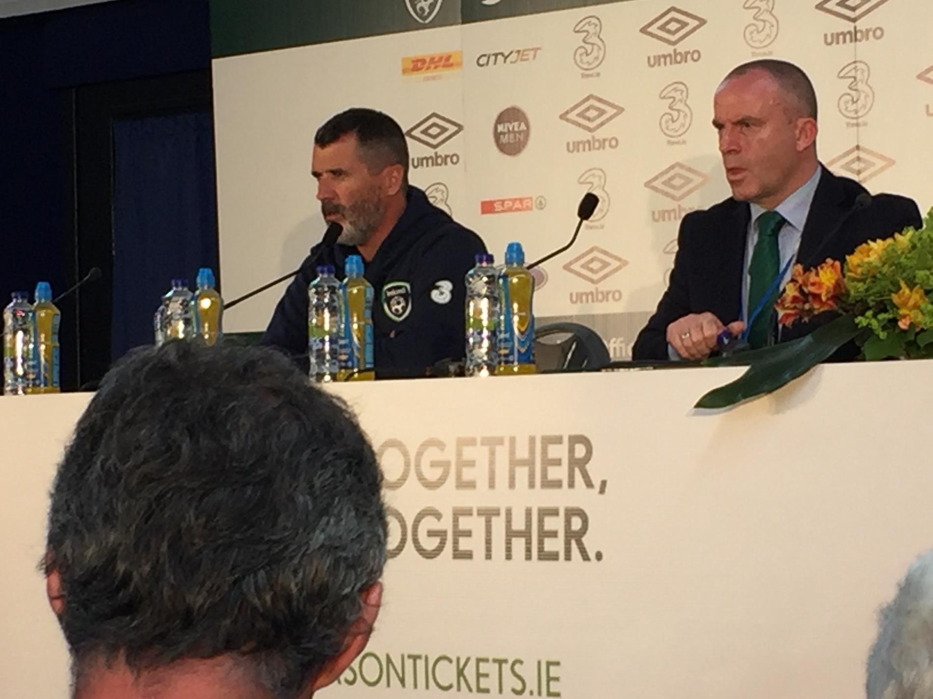 Roy Keane under presskonferensen