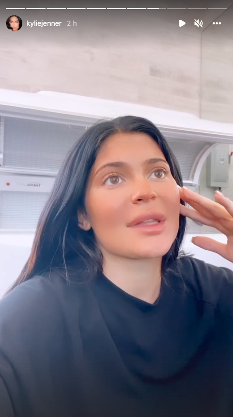 Kylie berättar om den tuffa tiden i en Instagram-story.