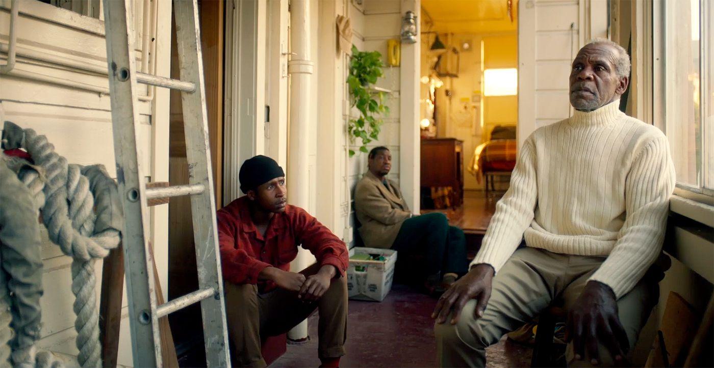 Jimmie Fails, Jonathan Majors och Danny Glover i ”The last black man in San Francisco”.