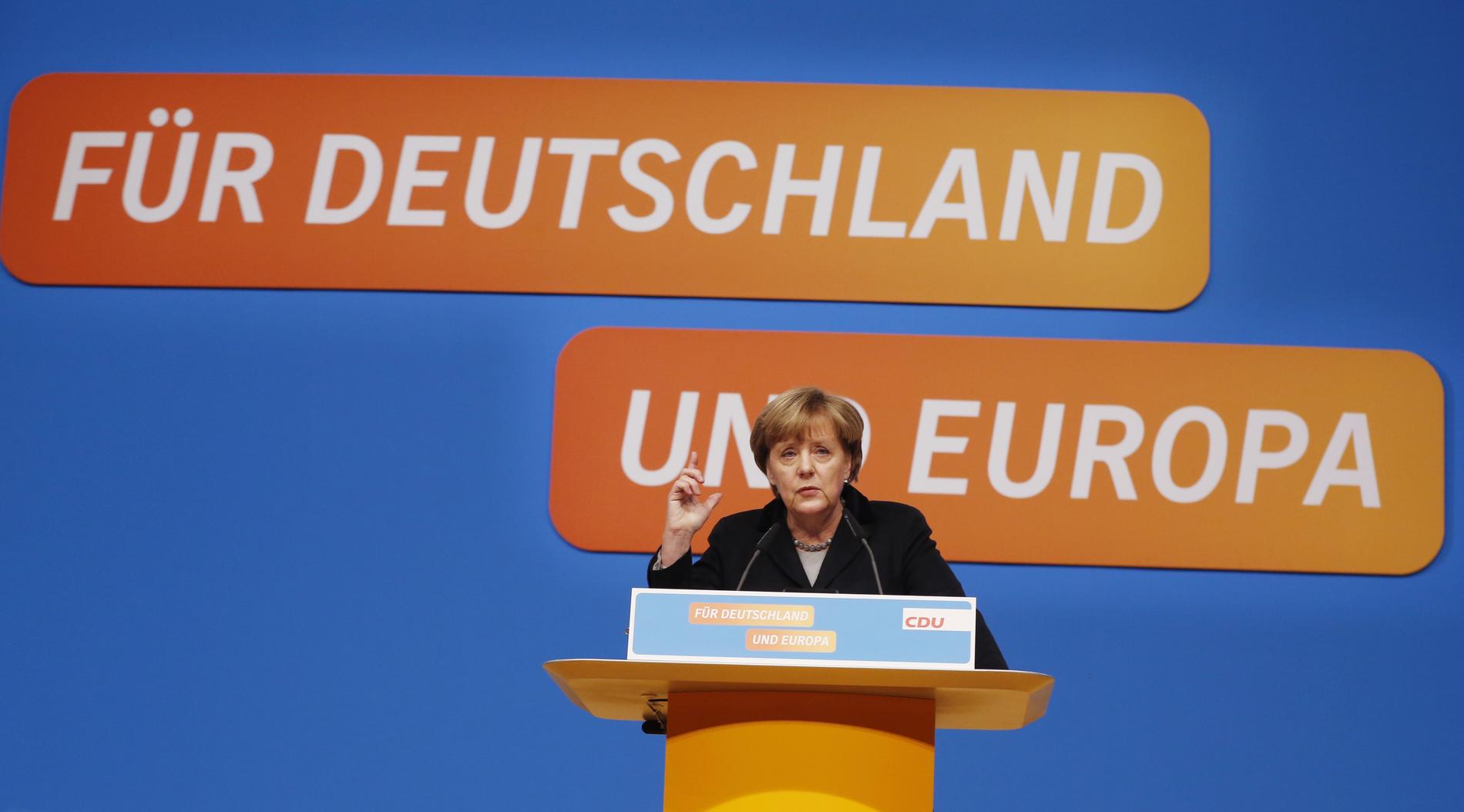 Angela Merkel i Karlsruhe