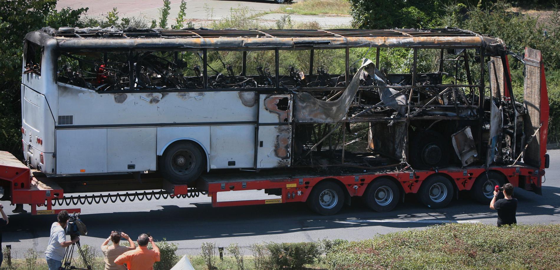 Bussen forslas bort efter dådet 2012. Arkivbild.