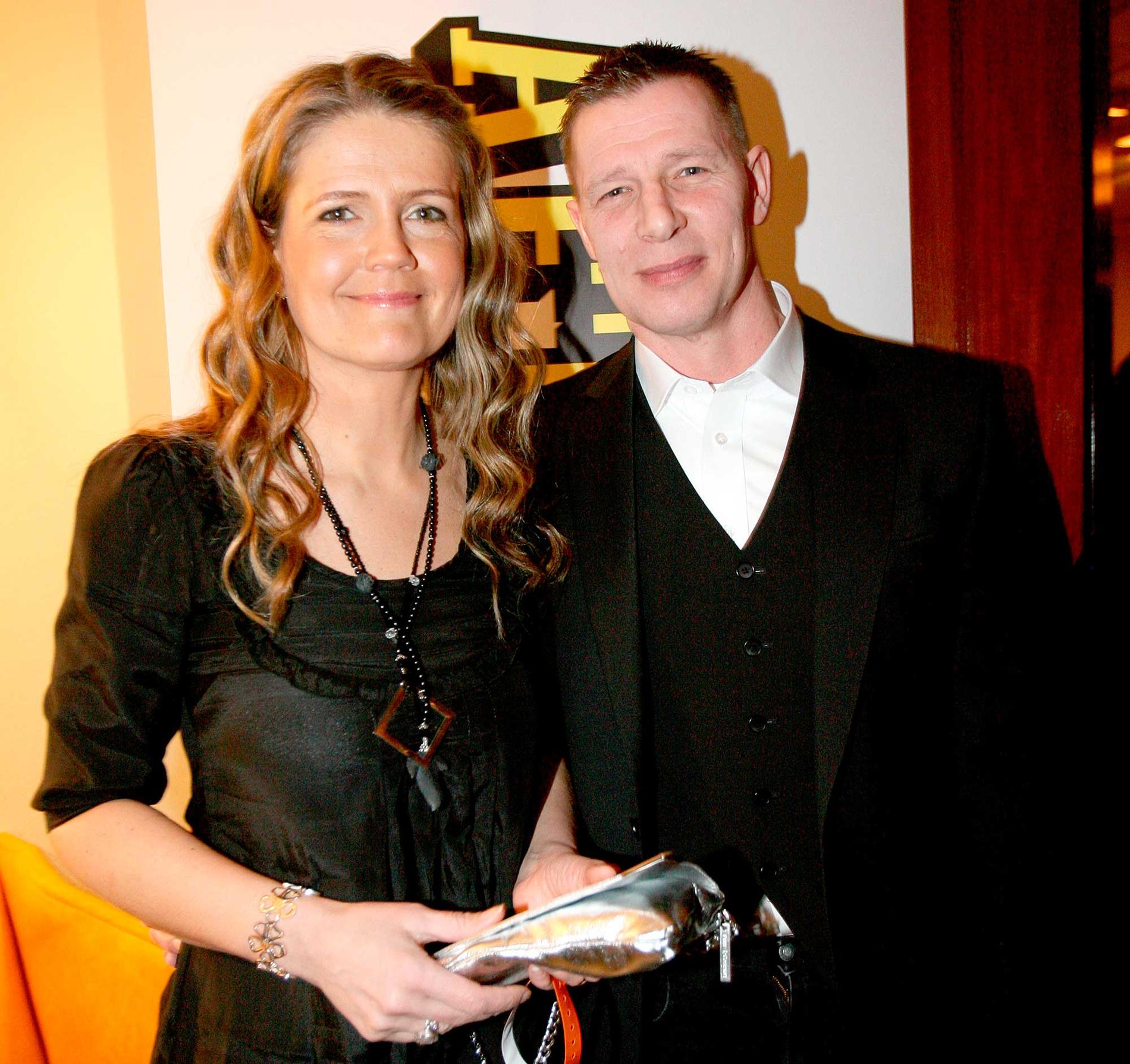 Marie och Tommy Lehmann vid utdelningen av Aftonbladets tv-pris 2008.