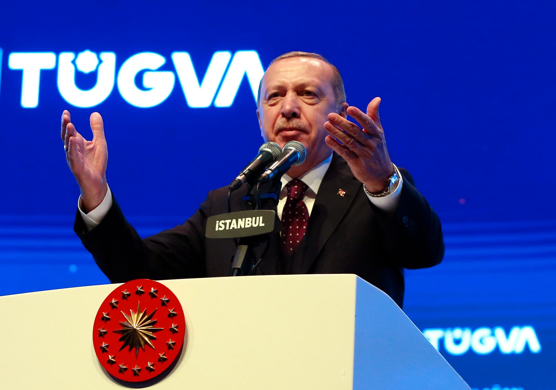 Turkiets president Recep Tayyip Erdogan har lovat att rensa ut både kurdstyrkorna och IS ur Syrien.